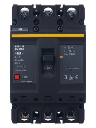 Выключатель автоматический ВА88-32 3Р 63А 25кА MASTER IEK