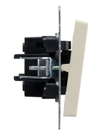 BRITE Выключатель 1-клавишный самовозвратный 10А ВС10-1-4-БрКр бежевый IEK