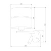 Бра TK Lighting 4176 Hilton Silver