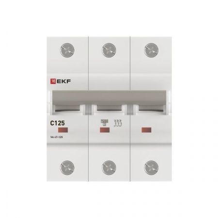 Автоматический выключатель ВА 47-125 3P 125А (C) 15кА PROXIMA EKF