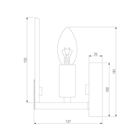 Бра Eurosvet Marble 60158/1 латунь
