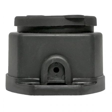 Роз. (колодка) одномест. с защит. крышкой каучуковая 230В 2P+PE 16A IP44 EKF Марс