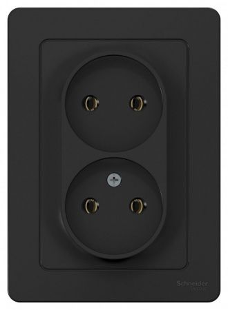 SCH  BLANCA  Антрацит  Роз. 2-ая без з/к без штор., 16А, 250В, СП BLNRS000026