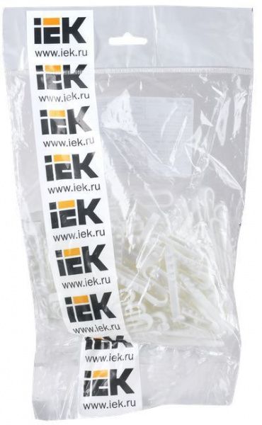 Дюбель-хомут  5-10 круглый белый нейлон (упак. 100шт) IEK