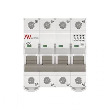Выключатель автоматический AV-10 DC 4P 50A (K) 10kA EKF AVERES