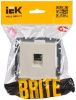 BRITE Розетка компьютерная RJ45 кат.5E РК10-БрКр бежевый IEK