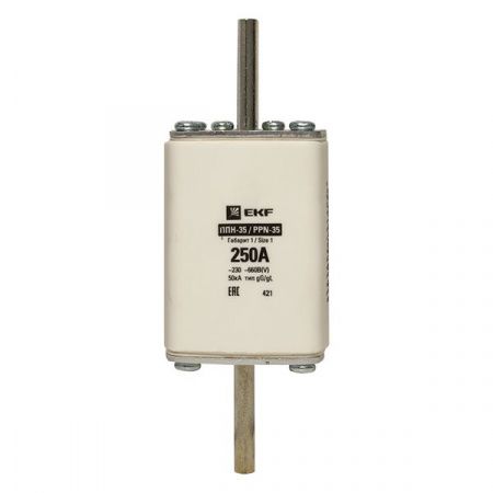 Плавкая вставка ППН-35 250/250А габарит 1 EKF