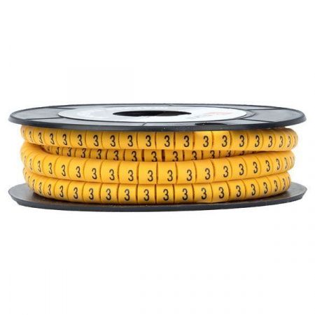 Маркер кабельный 4,0 мм2 "3" (500 шт.) (ЕС-2) EKF PROxima