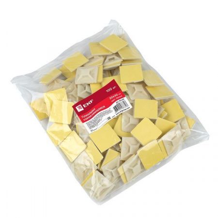 Площадка самоклеящаяся (30x30мм.) белая (100шт.) EKF PROxima