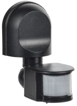 Датчик движения ДД-008 1100Вт 180град 12м IP44 черный IEK