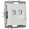 BRITE Розетка двойная RJ11+RJ45 кат.5E РК/Т12-БрБ белый IEK