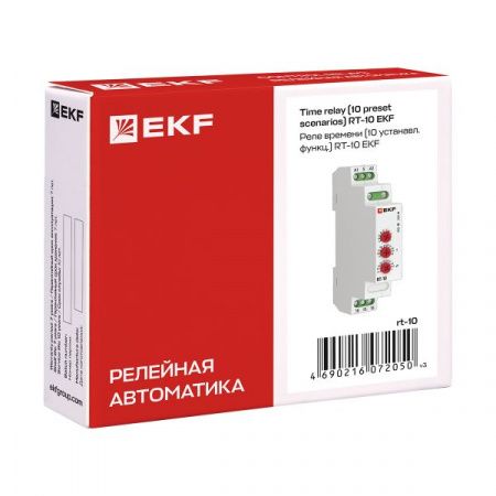 Реле времени (10 устанавл. функц.) RT-10 EKF PROxima
