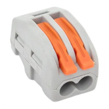 Клемма СМК 222-412 с рычагом 2 отверстия 0,08-2,5(4,0) мм2 EKF PROxima