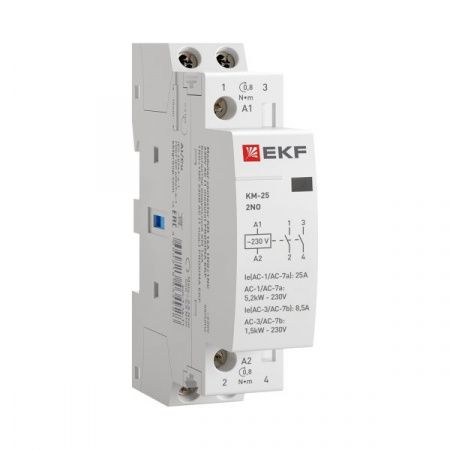 Контактор модульный КМ 25А 2NO 230В АС (1 мод.) PROXIMA EKF